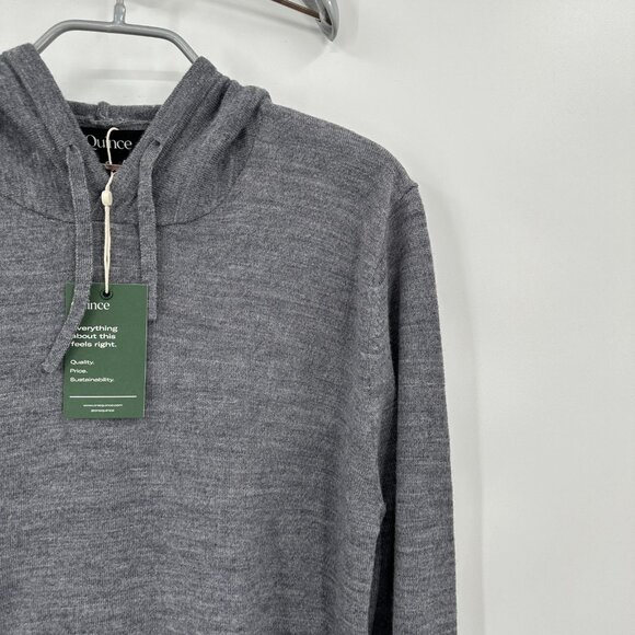 Quince Men’s Gray Australian Merino Wool Hoodie Sweatshirt sz S Long Sleeve - Picture 2 of 5